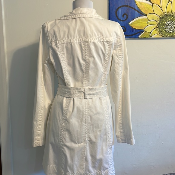 Old Navy-jean trench coat-100% cotton-fully lined~double breasted-with pockets - Picture 2 of 10